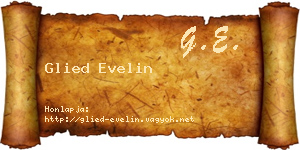 Glied Evelin névjegykártya